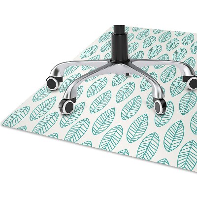 Office chair floor protector Green leaves