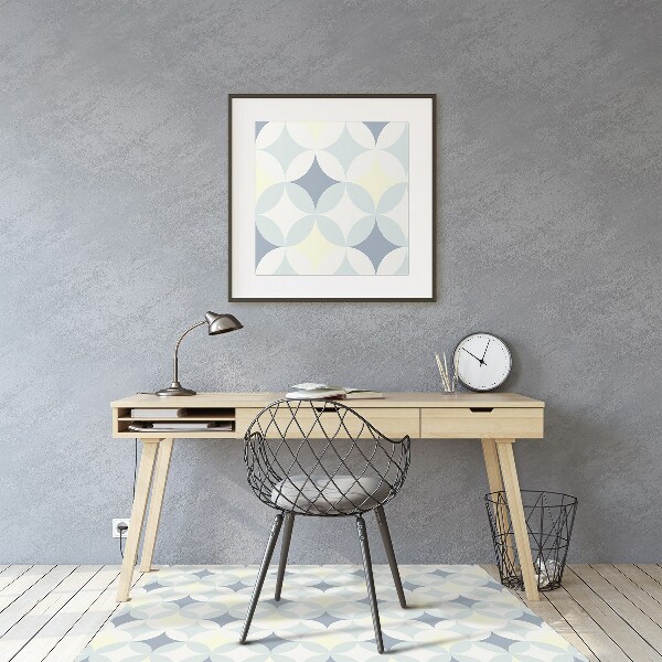 Office chair floor protector retro pattern