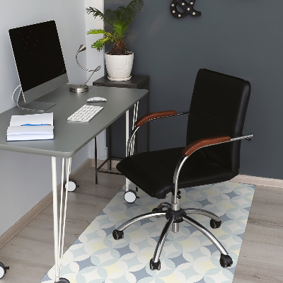 Office chair floor protector retro pattern