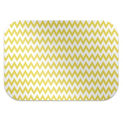 Desk chair mat yellow zigzags