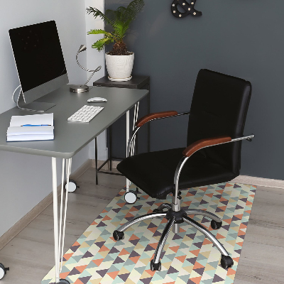 Desk chair mat small triangles