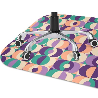 Office chair mat Squares and circles