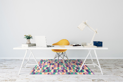 Office chair mat Squares and circles