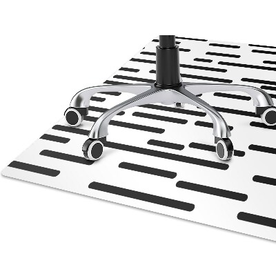 Chair mat floor panels protector dashed lines