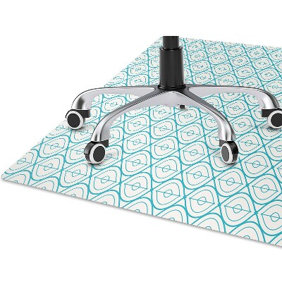 Office chair floor protector retro pattern