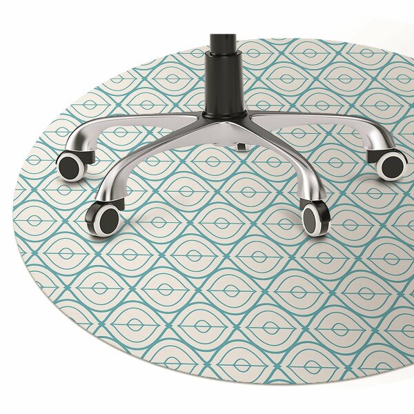 Office chair floor protector retro pattern