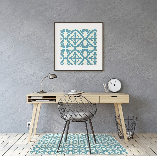 Computer chair mat green pattern