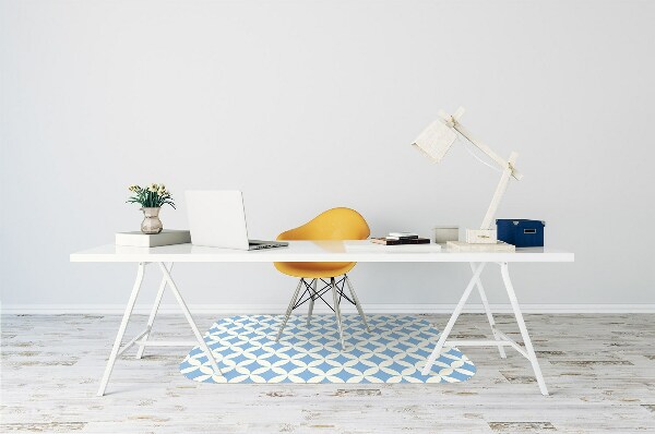 Office chair floor protector Moroccan tiles