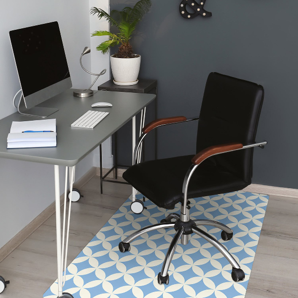 Office chair floor protector Moroccan tiles