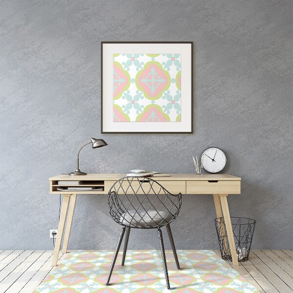 Office chair mat Spanish tile