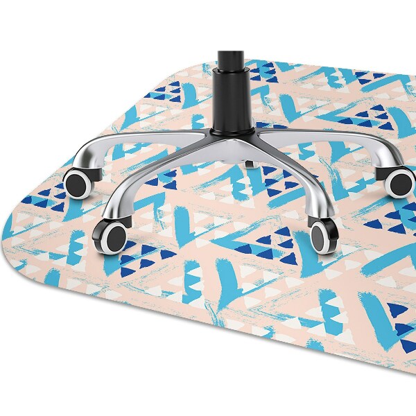 Desk chair mat triangles pattern