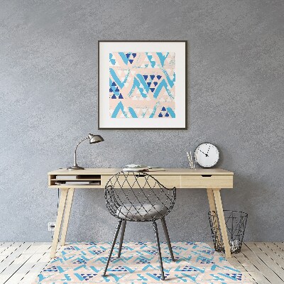 Desk chair mat triangles pattern