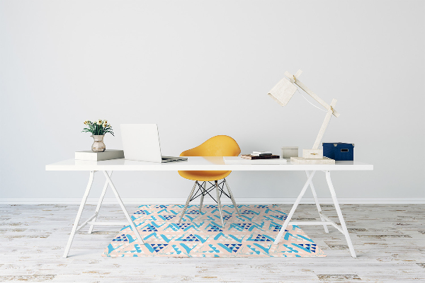 Desk chair mat triangles pattern