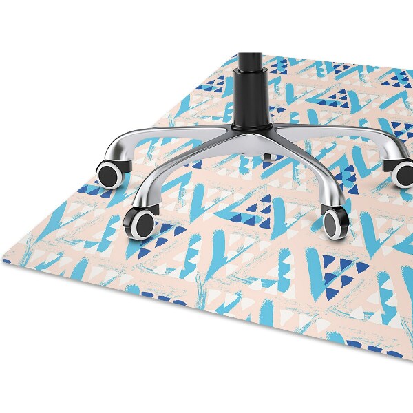 Desk chair mat triangles pattern