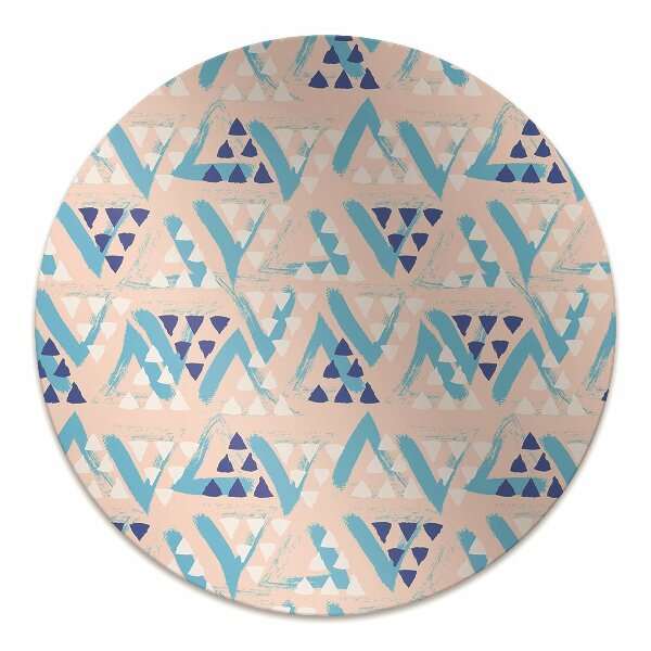Desk chair mat triangles pattern
