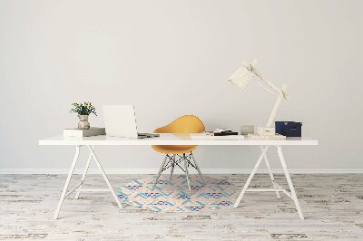 Desk chair mat triangles pattern