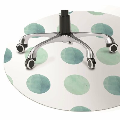 Office chair floor protector green dots