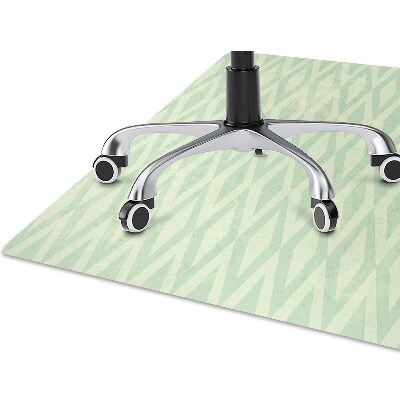 Desk chair mat green diamonds