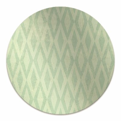 Desk chair mat green diamonds