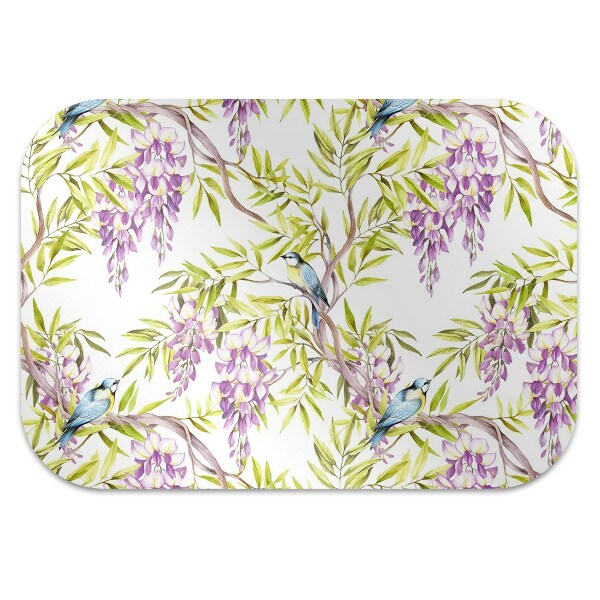 Office chair mat Birds on a branch