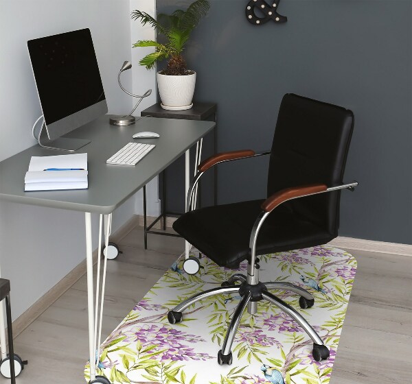 Office chair mat Birds on a branch