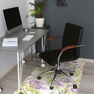 Office chair mat Birds on a branch