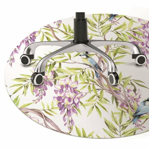 Office chair mat Birds on a branch