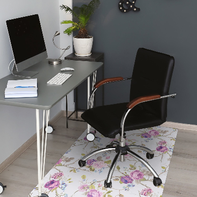 Office chair mat The blooming trees