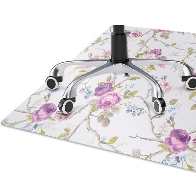 Office chair mat The blooming trees