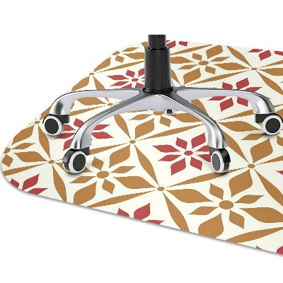 Office chair floor protector flowery pattern