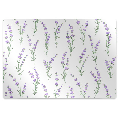 Office chair floor protector lavender flowers