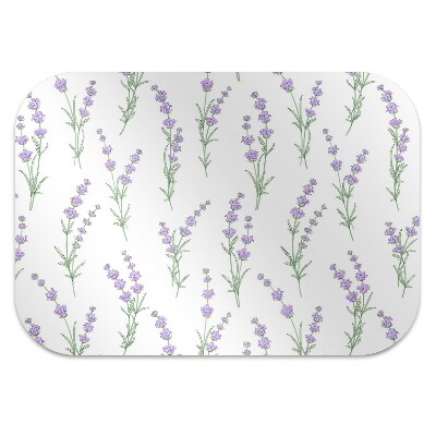 Office chair floor protector lavender flowers