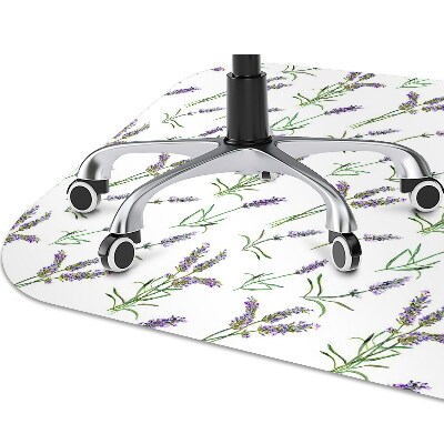 Office chair floor protector lavender flowers