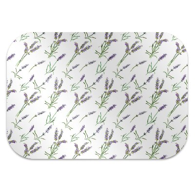 Office chair floor protector lavender flowers