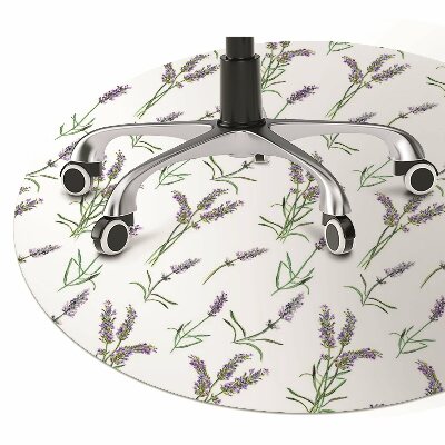 Office chair floor protector lavender flowers