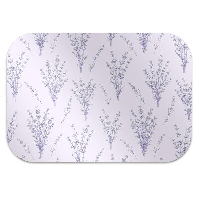 Office chair floor protector lavender flowers