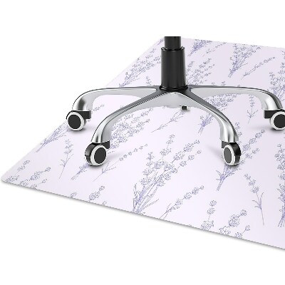 Office chair floor protector lavender flowers