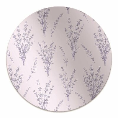 Office chair floor protector lavender flowers