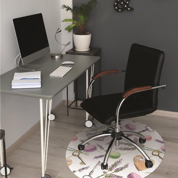 Office chair floor protector Retro old keys