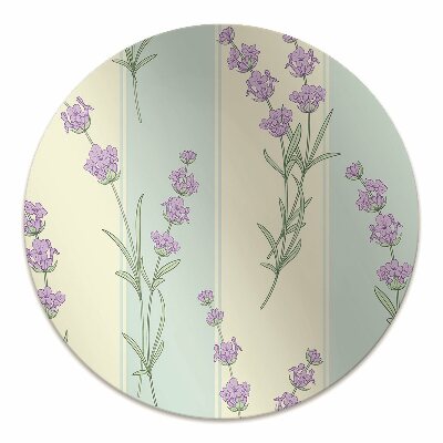 Office chair floor protector lavender flowers