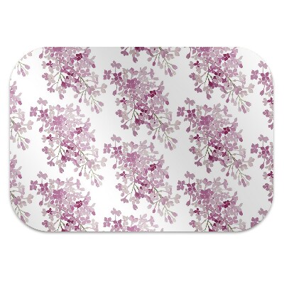 Desk chair mat pink flowers