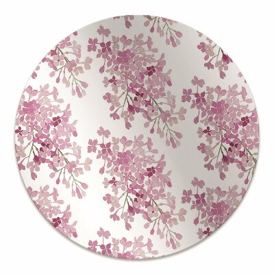 Desk chair mat pink flowers