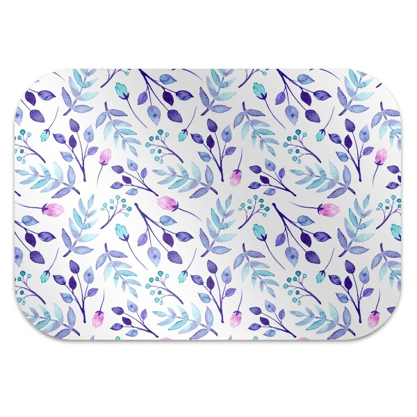 Office chair mat purple twigs