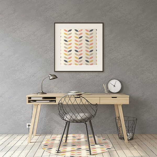 Chair mat floor panels protector Twigs and leaves