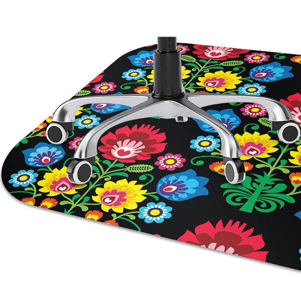 Desk chair mat folk art
