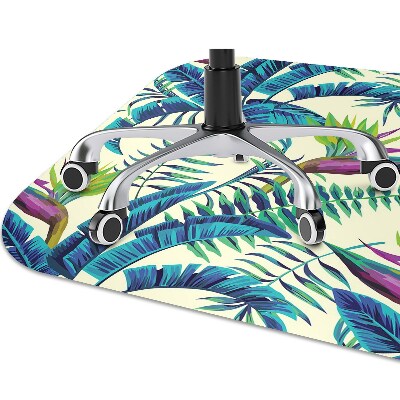 Chair mat floor panels protector tropical image
