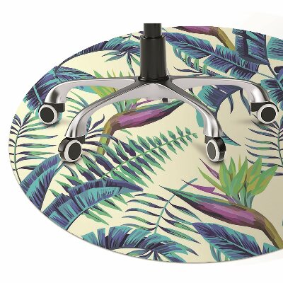 Chair mat floor panels protector tropical image