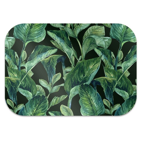 Office chair mat tropical leaves