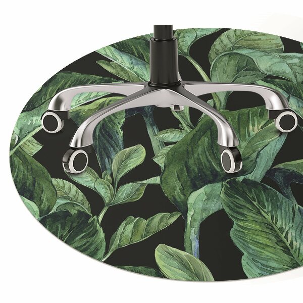 Office chair mat tropical leaves