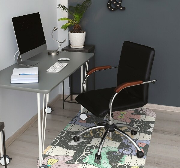 Office chair mat Cats